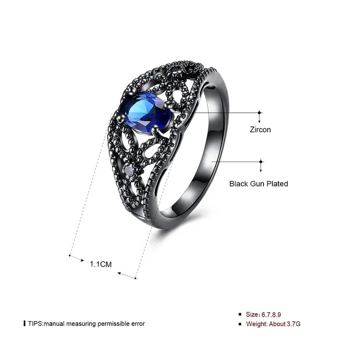 Yellow Chimes Hollow Out Carfted Blue Grey Ring for Women Girls Yellow Chimes Earrings