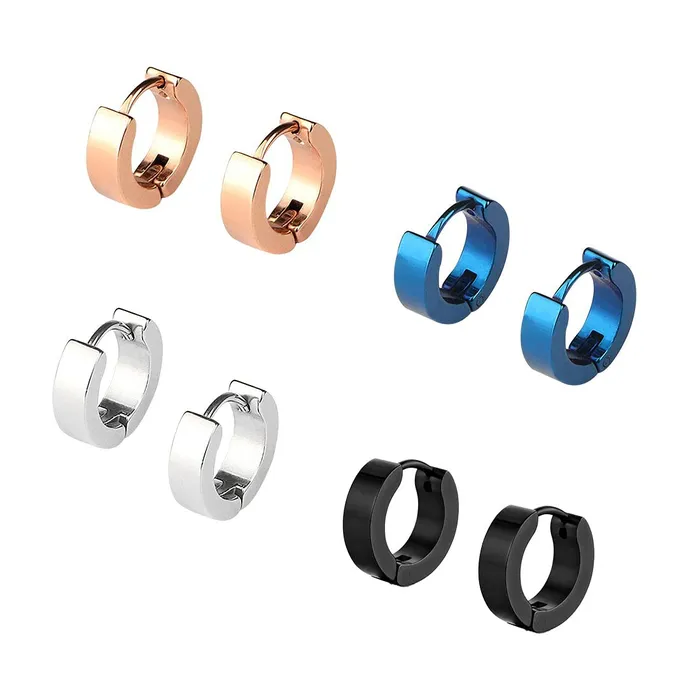 Yellow Chimes Hoop Earrings for Men Combo of 4 Pairs Stainless Steel Multicolor Huggie Hoops Earrings for Men and Women Yellow Chimes Rings Yellow Chimes Hoop Earrings for Men Combo of 4 Pairs Stainless Steel Multicolor Huggie Hoops Earrings for Men and Women Yellow Chimes Rings