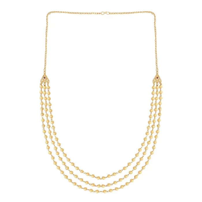 Yellow Chimes Jewellery Set for Women and Girls Gold Necklace Set for Women Gold Toned Beads Designed Necklace Set Birthday Gift for girls and women Anniversary Gift for Wife Yellow Chimes Necklaces