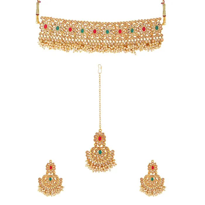 Yellow Chimes Jewellery Set for Women and Girls Kundans Necklace Set Gold Plated Kundan Choker Necklace Set Birthday Gift for girls and women Anniversary Gift for Wife Yellow Chimes Rings Yellow Chimes Jewellery Set for Women and Girls Kundans Necklace Set Gold Plated Kundan Choker Necklace Set Birthday Gift for girls and women Anniversary Gift for Wife Yellow Chimes Rings