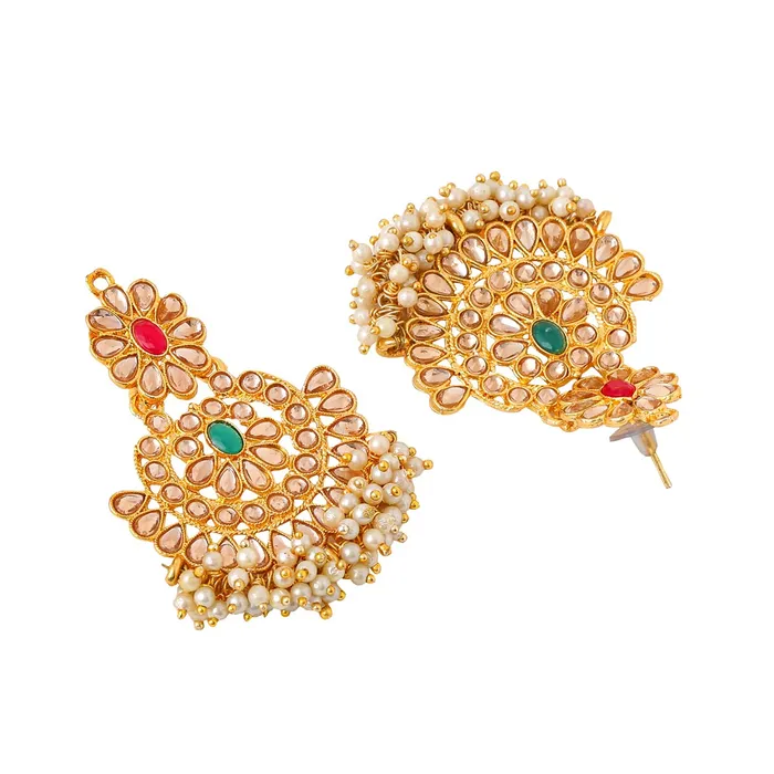 Yellow Chimes Jewellery Set for Women and Girls Kundans Necklace Set Gold Plated Kundan Choker Necklace Set Birthday Gift for girls and women Anniversary Gift for Wife Yellow Chimes Rings