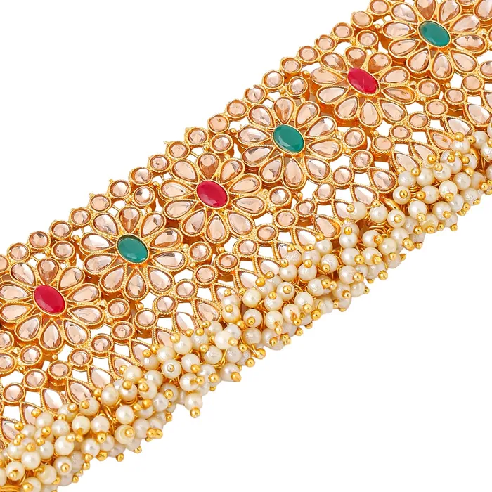 Yellow Chimes Jewellery Set for Women and Girls Kundans Necklace Set Gold Plated Kundan Choker Necklace Set Birthday Gift for girls and women Anniversary Gift for Wife Yellow Chimes Rings
