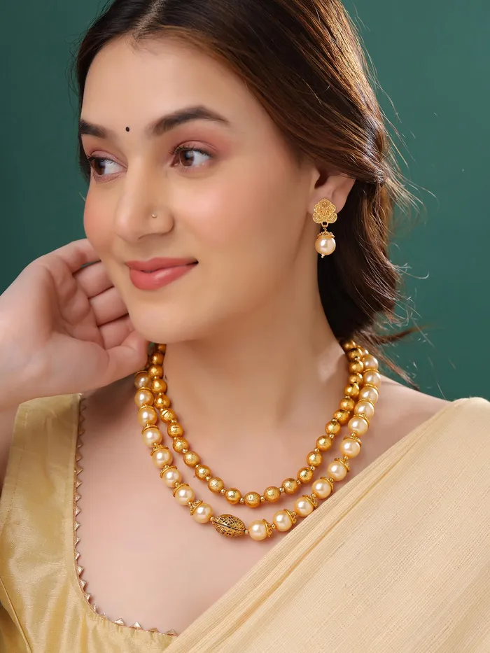 Yellow Chimes Jewellery Set For Women Gold Plated Necklace Set for Women Traditional Long Pearl Jewellery Sets l Birthday Gift for Girls Women Anniversary Gift for Wife Yellow Chimes Necklaces Yellow Chimes Jewellery Set For Women Gold Plated Necklace Set for Women Traditional Long Pearl Jewellery Sets l Birthday Gift for Girls Women Anniversary Gift for Wife Yellow Chimes Necklaces
