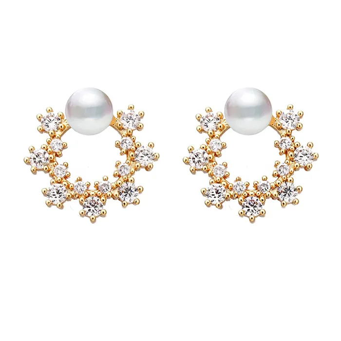 Yellow Chimes Latest Fashion Gold Plated Crystal Pearl Design Stud Earrings for Women and Girls Medium YCFJERPRLSTUDGL Yellow Chimes Rings Yellow Chimes Latest Fashion Gold Plated Crystal Pearl Design Stud Earrings for Women and Girls Medium YCFJERPRLSTUDGL Yellow Chimes Rings
