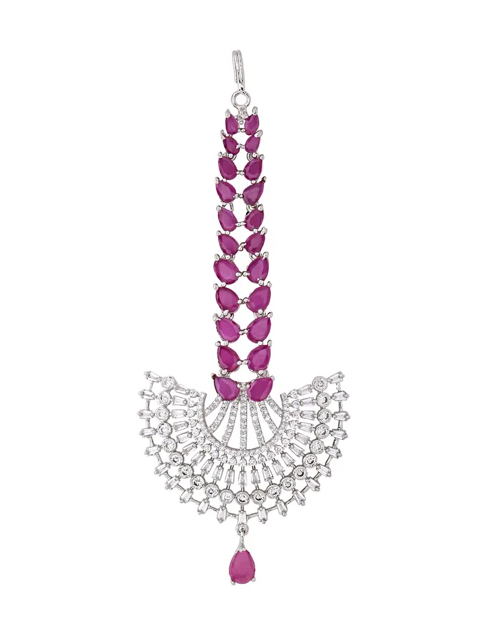 Yellow Chimes Maang Tikka for Women Beautiful ADAmerican Diamond Studded Rhodium Plated Crystal Maang Tikka for Women and Girls Design 17 Yellow Chimes Earrings Yellow Chimes Maang Tikka for Women Beautiful ADAmerican Diamond Studded Rhodium Plated Crystal Maang Tikka for Women and Girls Design 17 Yellow Chimes Earrings