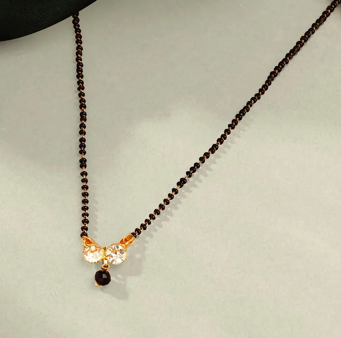 Yellow Chimes Mangalsutra for Women Gold Plated Black Beads Mangal Sutra Pendant Necklace for Women and Girls Yellow Chimes Bracelets
