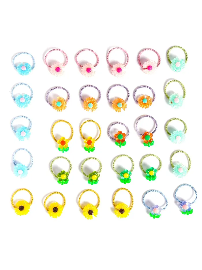Yellow Chimes Melbees by Yellow Chimes Rubber Bands for Girls Kids Hair Accessories for Girls Hair Tie 30 Pcs Cute Floral Rubberbands for Kids Ponytail Holder For Baby Girls Toddlers Necklaces Yellow Chimes Melbees by Yellow Chimes Rubber Bands for Girls Kids Hair Accessories for Girls Hair Tie 30 Pcs Cute Floral Rubberbands for Kids Ponytail Holder For Baby Girls Toddlers Necklaces