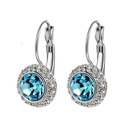Yellow Chimes Moxie Collection Princess Kate Blue Crystal Designer earrings for Girls Women Yellow Chimes Earrings Yellow Chimes Moxie Collection Princess Kate Blue Crystal Designer earrings for Girls Women Yellow Chimes Earrings