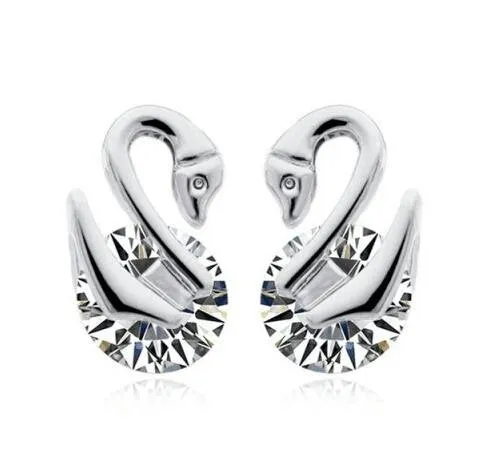 Yellow Chimes Moxie Collection Swan Silver Earrings for Women and Girls Yellow Chimes Earrings Yellow Chimes Moxie Collection Swan Silver Earrings for Women and Girls Yellow Chimes Earrings