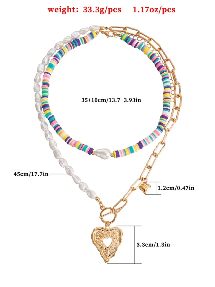 Yellow Chimes Necklace for Women and Girls Fashion Gold Layered Necklace Western Multilayer Heart Chain Choker Necklace For women Birthday Gift for Girls Women Anniversary Gift for Wife Yellow Chimes Earrings