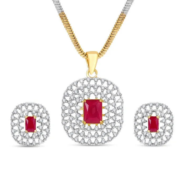 Yellow Chimes Necklaces Yellow Chimes American Diamond Pendant Set for Women Gold Plated High Grade Authentic Pink AD Jewellery Pendant Set for Women and Girls Yellow Chimes Necklaces Yellow Chimes American Diamond Pendant Set for Women Gold Plated High Grade Authentic Pink AD Jewellery Pendant Set for Women and Girls