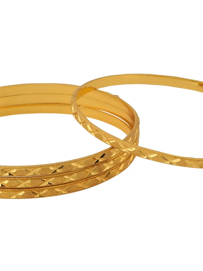 Yellow Chimes Necklaces Yellow Chimes Bangles for Women Gold Toned Set of 4 Pcs Dialy Wear Bangles for Women and Girls