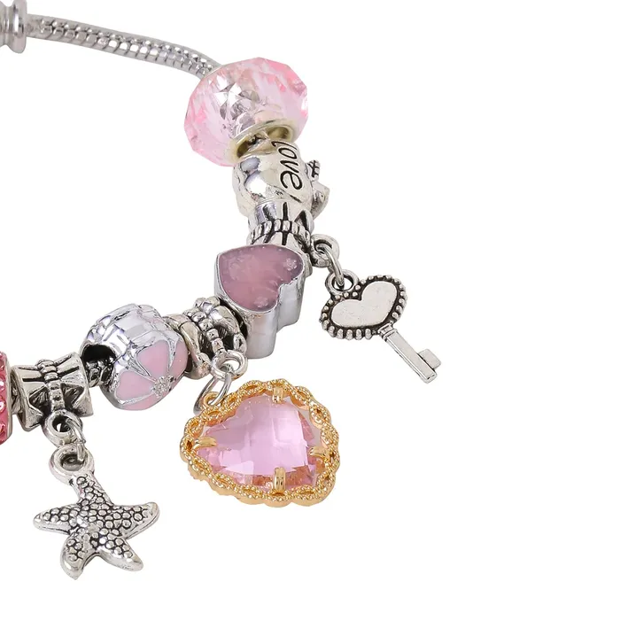 Yellow Chimes Necklaces Yellow Chimes Bracelet For Women eyecatching Silver Tone With Different Charms Hanging Bracelet For Women and Girls