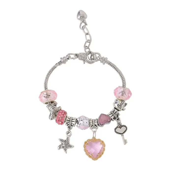 Yellow Chimes Necklaces Yellow Chimes Bracelet For Women eyecatching Silver Tone With Different Charms Hanging Bracelet For Women and Girls