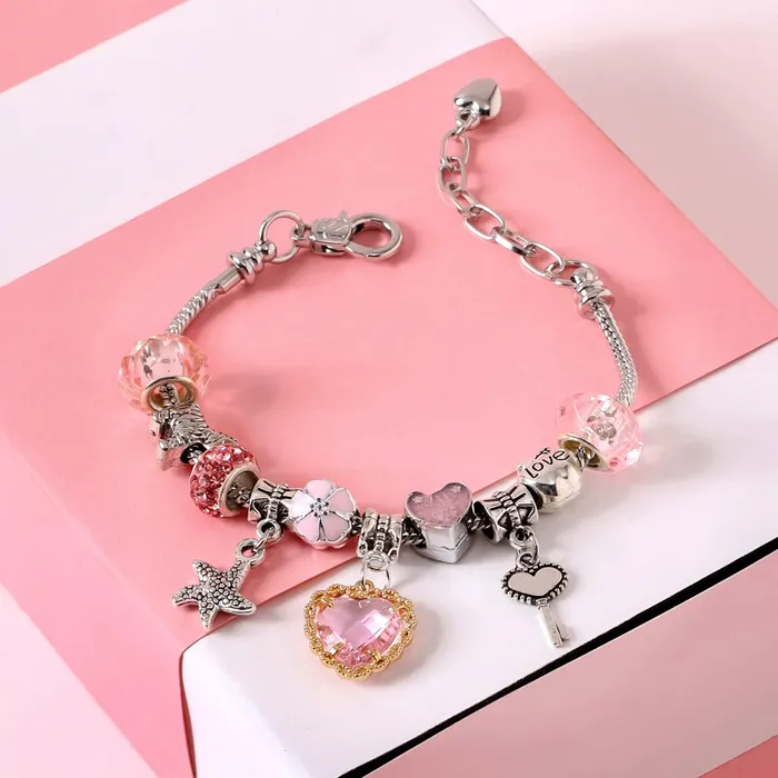 Yellow Chimes Necklaces Yellow Chimes Bracelet For Women eyecatching Silver Tone With Different Charms Hanging Bracelet For Women and Girls