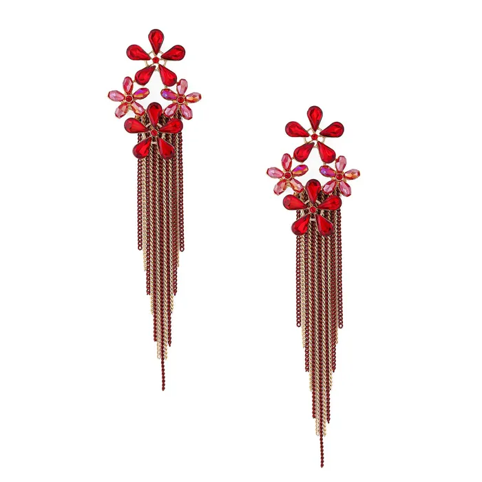 Yellow Chimes Necklaces Yellow Chimes Crystal Danglers Earrings for Women Floral Shaped Crystal Red Long Chain Dangler Earrings for Women and Girls Yellow Chimes Necklaces Yellow Chimes Crystal Danglers Earrings for Women Floral Shaped Crystal Red Long Chain Dangler Earrings for Women and Girls