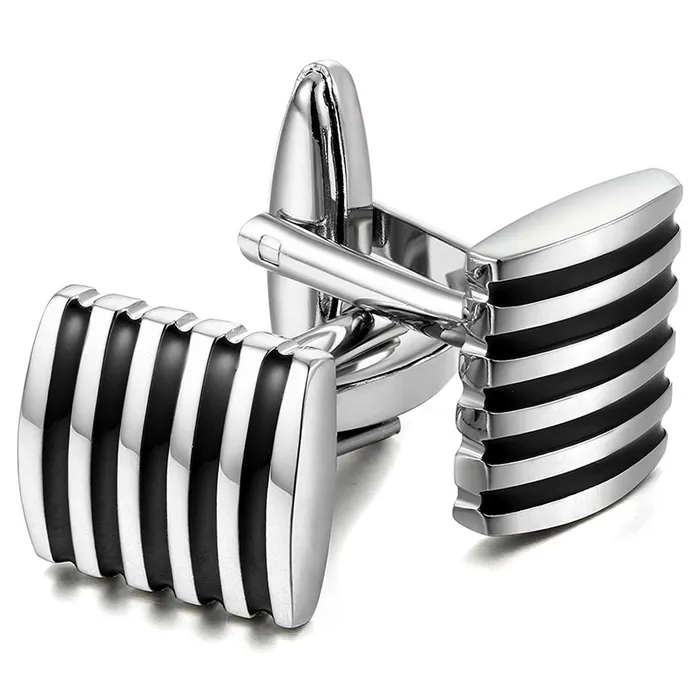 Yellow Chimes Necklaces Yellow Chimes Cufflinks for Men Strips Black Cuff links with Enamal Finish Stainless Steel Cufflinks for Men and Boys Yellow Chimes Necklaces Yellow Chimes Cufflinks for Men Strips Black Cuff links with Enamal Finish Stainless Steel Cufflinks for Men and Boys