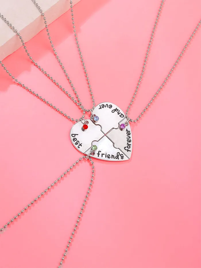 Yellow Chimes Necklaces Yellow Chimes Friendship Necklace Best Friend Locket Chain with Pendant Girls Chains and Necklaces for Women Neck Accessories Friendship Chain Silver
