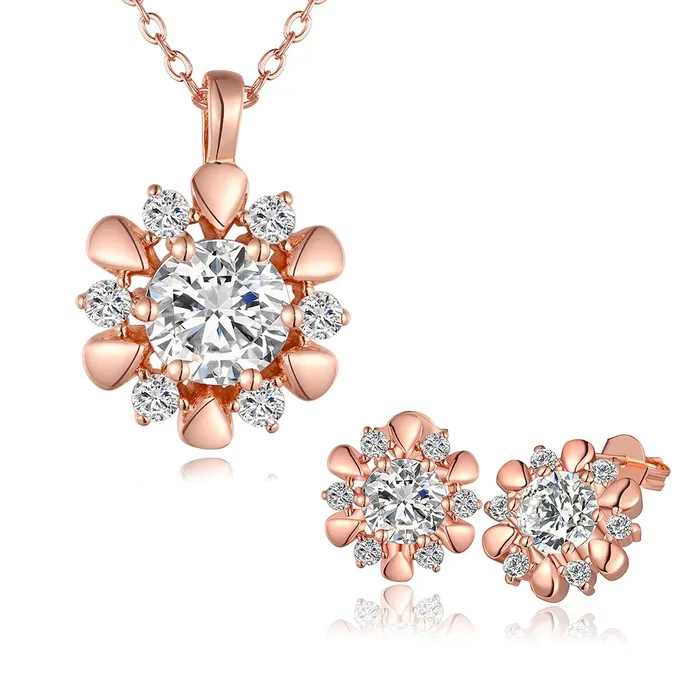 Yellow Chimes Necklaces Yellow Chimes Glowing Golden Sunflower 18K Rose Gold Plated Hallmarked Austrian Crystal Jewellery Set for Girls and Women Yellow Chimes Necklaces Yellow Chimes Glowing Golden Sunflower 18K Rose Gold Plated Hallmarked Austrian Crystal Jewellery Set for Girls and Women