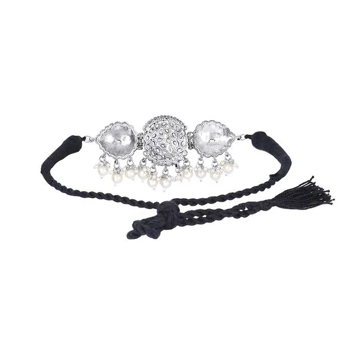 Yellow Chimes Necklaces Yellow Chimes Oxidised Jewellery Set for Women Silver Oxidised Jewellery Set Peacock Design Traditional Choker Necklace Set for Women and Girls