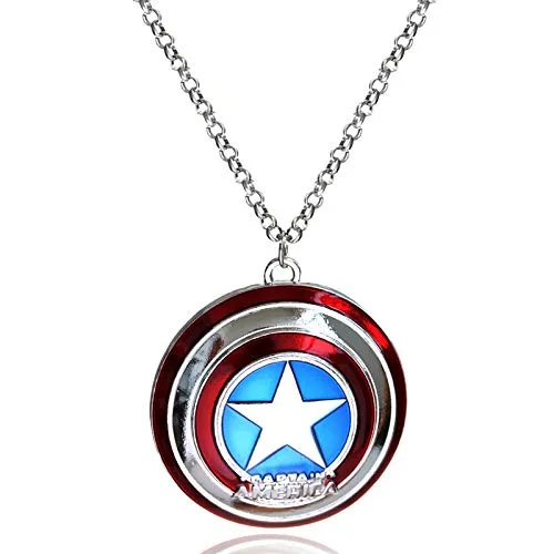 Yellow Chimes Necklaces Yellow Chimes Pendant for Men Men Pendant Captain America Marvel Avengers Hero Hollywood Style Chain Pendant for Boys and Men Yellow Chimes Necklaces Yellow Chimes Pendant for Men Men Pendant Captain America Marvel Avengers Hero Hollywood Style Chain Pendant for Boys and Men