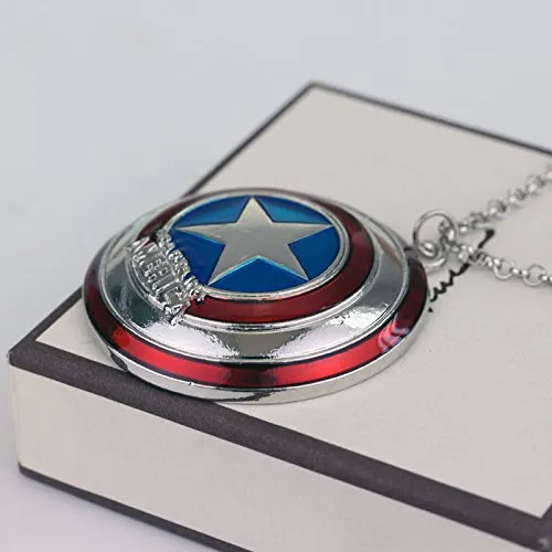 Yellow Chimes Necklaces Yellow Chimes Pendant for Men Men Pendant Captain America Marvel Avengers Hero Hollywood Style Chain Pendant for Boys and Men