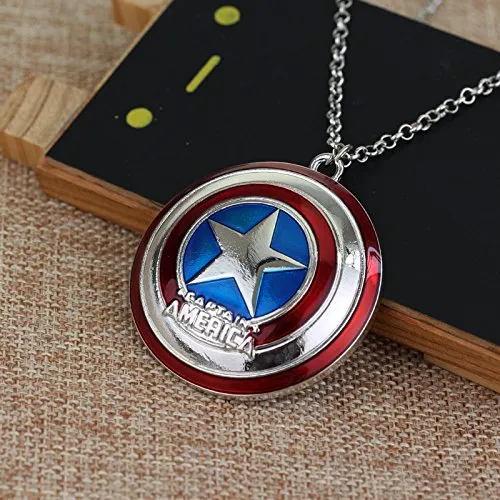 Yellow Chimes Necklaces Yellow Chimes Pendant for Men Men Pendant Captain America Marvel Avengers Hero Hollywood Style Chain Pendant for Boys and Men