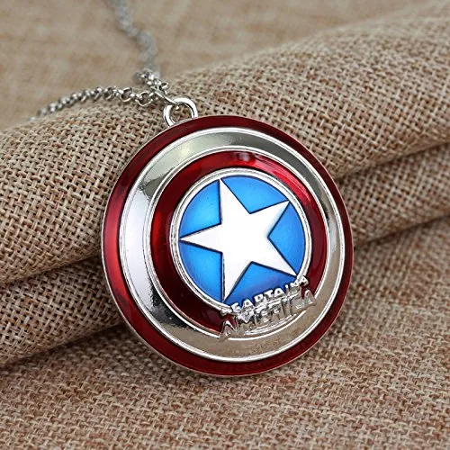Yellow Chimes Necklaces Yellow Chimes Pendant for Men Men Pendant Captain America Marvel Avengers Hero Hollywood Style Chain Pendant for Boys and Men
