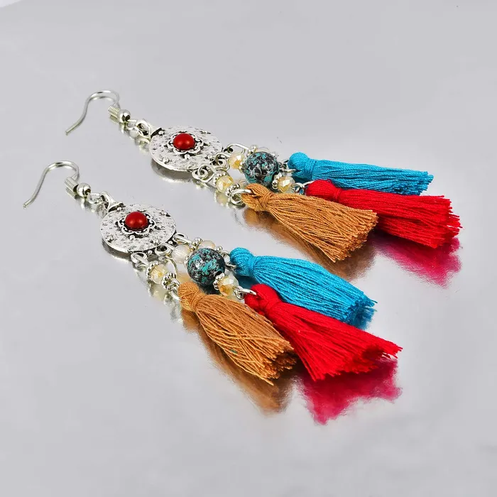 Yellow Chimes Necklaces Yellow Chimes Tribal Fashion Tassel Earring for Women Girls