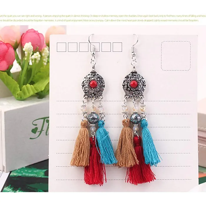 Yellow Chimes Necklaces Yellow Chimes Tribal Fashion Tassel Earring for Women Girls