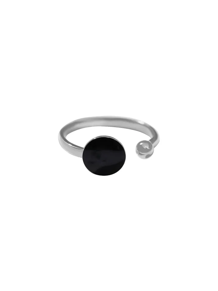 Yellow Chimes Pearl Rings For Women Fashion Adjustable Black Ring Rhodium Plated Finger Ring for Girls Eternal Shine Birthday Gift For Girls Women Anniversary Gift for Wife Yellow Chimes Necklaces