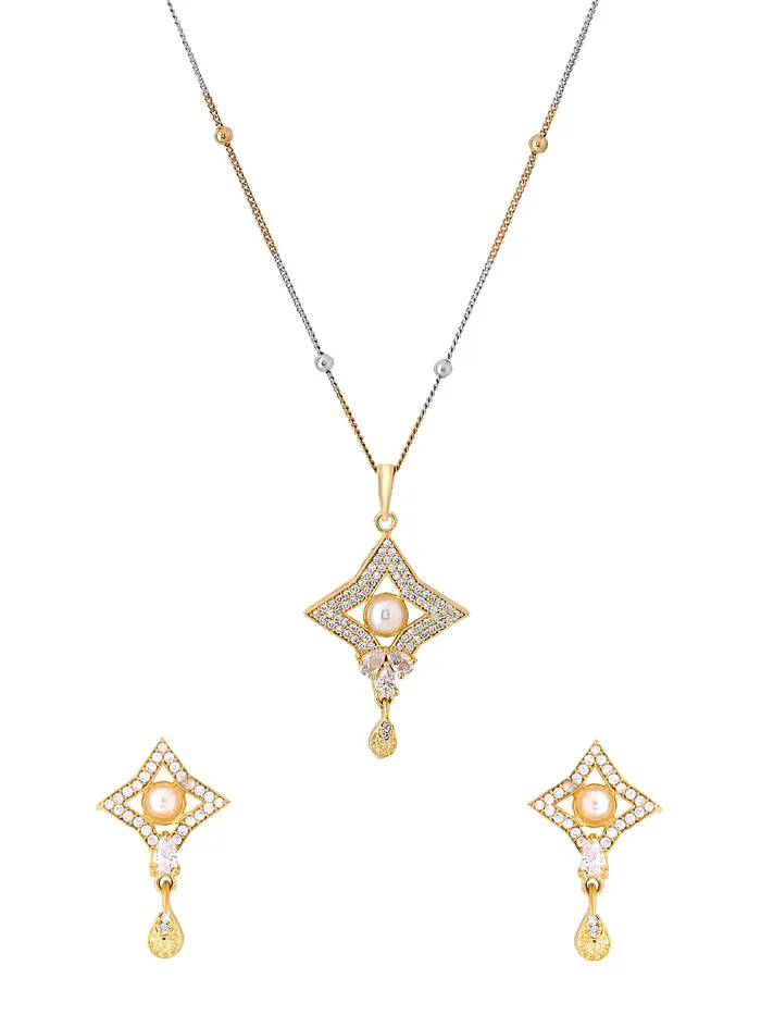 Yellow Chimes Pendant Set for Women Gold and Silver Toned Crystal Studded Geometric Designed Pendant Set with Earrings for Women and Girls Yellow Chimes Earrings Yellow Chimes Pendant Set for Women Gold and Silver Toned Crystal Studded Geometric Designed Pendant Set with Earrings for Women and Girls Yellow Chimes Earrings