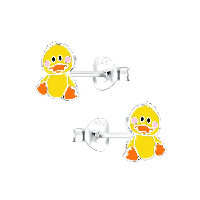 Yellow Chimes Raajsi by Yellow Chimes 925 Sterling Silver Stud Earring for Girls Kids Melbees Kids Collection Duck Designed Birthday Gift for Girls Kids With Certificate of Authenticity 6 Month Warranty Earrings