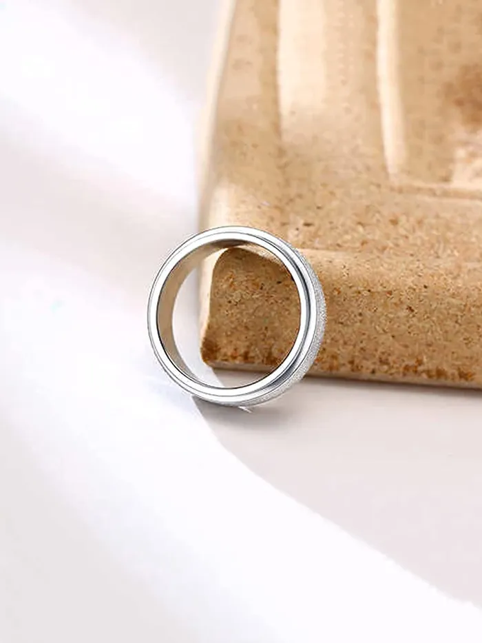 Yellow Chimes Ring for Men Silver Toned Band Style Titanium Stainless Steel Smooth Finished Eye Catched Sleek Ring for Men and Boys Yellow Chimes Earrings