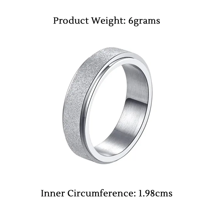 Yellow Chimes Ring for Men Silver Toned Band Style Titanium Stainless Steel Smooth Finished Eye Catched Sleek Ring for Men and Boys Yellow Chimes Earrings
