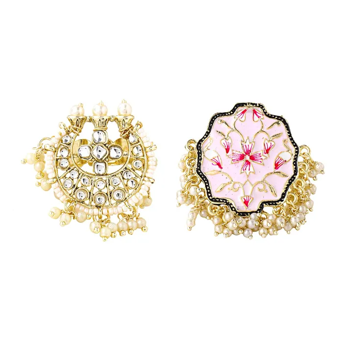 Yellow Chimes Rings for Women 2 Pcs Set of Adjustable Kundan Studded Rings for Women and Girls Yellow Chimes Earrings Yellow Chimes Rings for Women 2 Pcs Set of Adjustable Kundan Studded Rings for Women and Girls Yellow Chimes Earrings