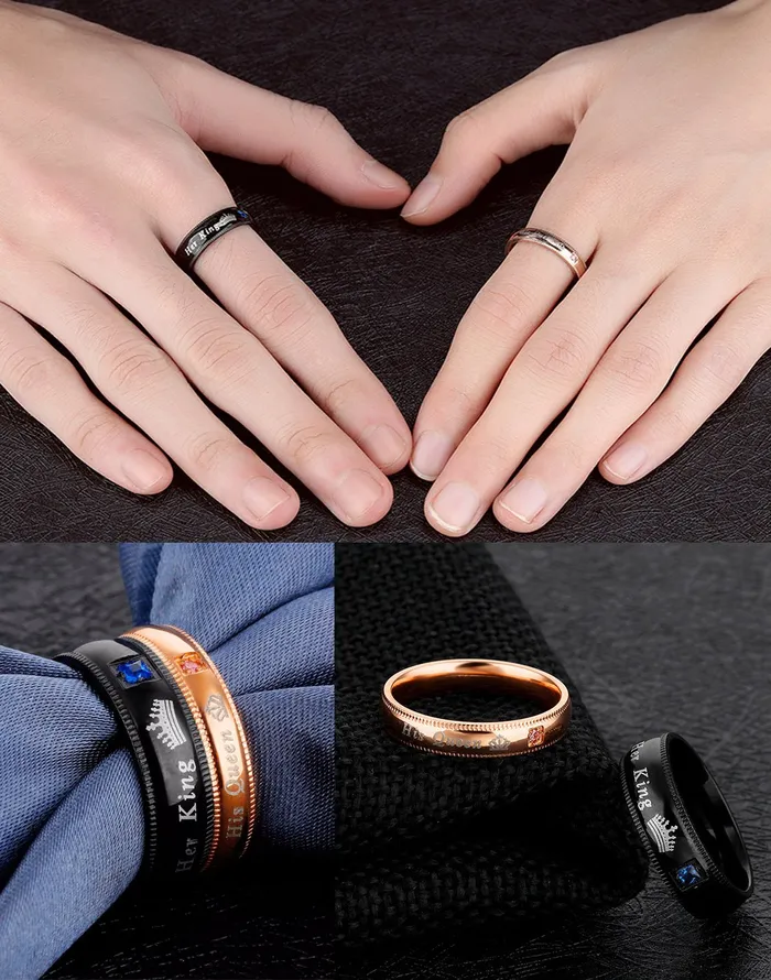 Yellow Chimes Rings for Women and Girls Couple Rings Valentines Special His Queen Her King Proposal Couple Ring For Girls Boys Birthday Gift For girls and women Anniversary Gift for Wife Yellow Chimes Necklaces