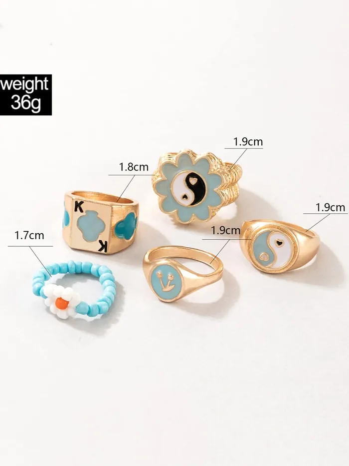 Yellow Chimes Rings for Women Girls Stack Rings for Girls Gold Tone Enamel Multi Designed Stack Ring for Women Birthday Gift For girls women Anniversary Gift for Wife Yellow Chimes Earrings