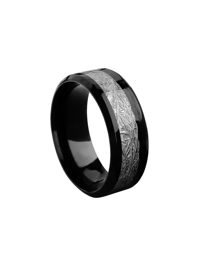 Yellow Chimes Rings Stainless Steel Black Band Ring for Men Size 9 Elegant Design Perfect Gift Yellow Chimes Rings Stainless Steel Black Band Ring for Men Size 9 Elegant Design Perfect Gift