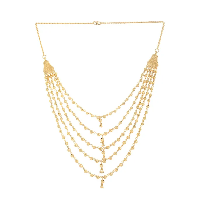 Yellow Chimes Rings Yellow Chimes Jewellery Set for Women and Girls One Gram Gold Jewellery Set for Women Gold Plated Necklace Set Long Haram Jewellery Set Birthday Gift for Girls Women Anniversary Gift for Wife