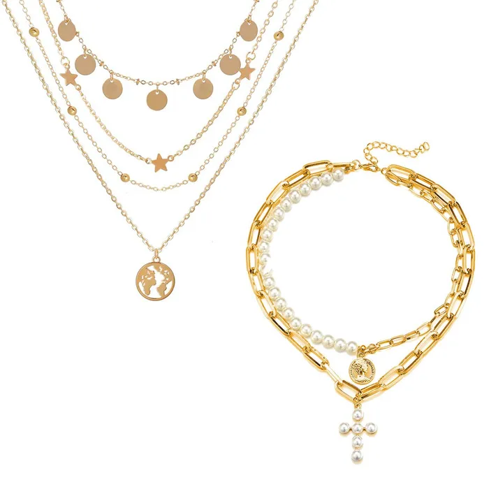 Yellow Chimes Rings Yellow Chimes Pearl Cross Fashion Multilayer Gold Toned Chain Choker Necklace Combo for Women and Girls Yellow Chimes Rings Yellow Chimes Pearl Cross Fashion Multilayer Gold Toned Chain Choker Necklace Combo for Women and Girls