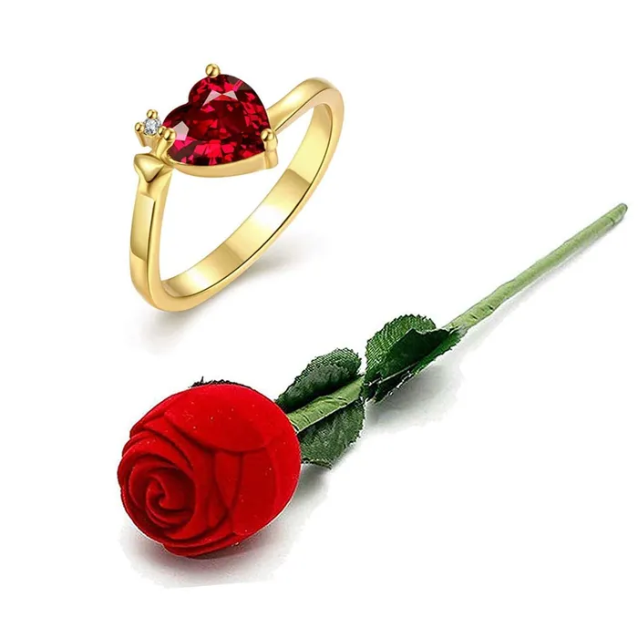 Yellow Chimes Rings Yellow Chimes Valentines Gift Combo of Queen Heart Red Austrian Crystal Ring in Red Velvet Rose Ring Box for Women and Girls Yellow Chimes Rings Yellow Chimes Valentines Gift Combo of Queen Heart Red Austrian Crystal Ring in Red Velvet Rose Ring Box for Women and Girls