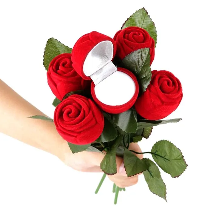 Yellow Chimes Rings Yellow Chimes Valentines Gift Combo of Queen Heart Red Austrian Crystal Ring in Red Velvet Rose Ring Box for Women and Girls