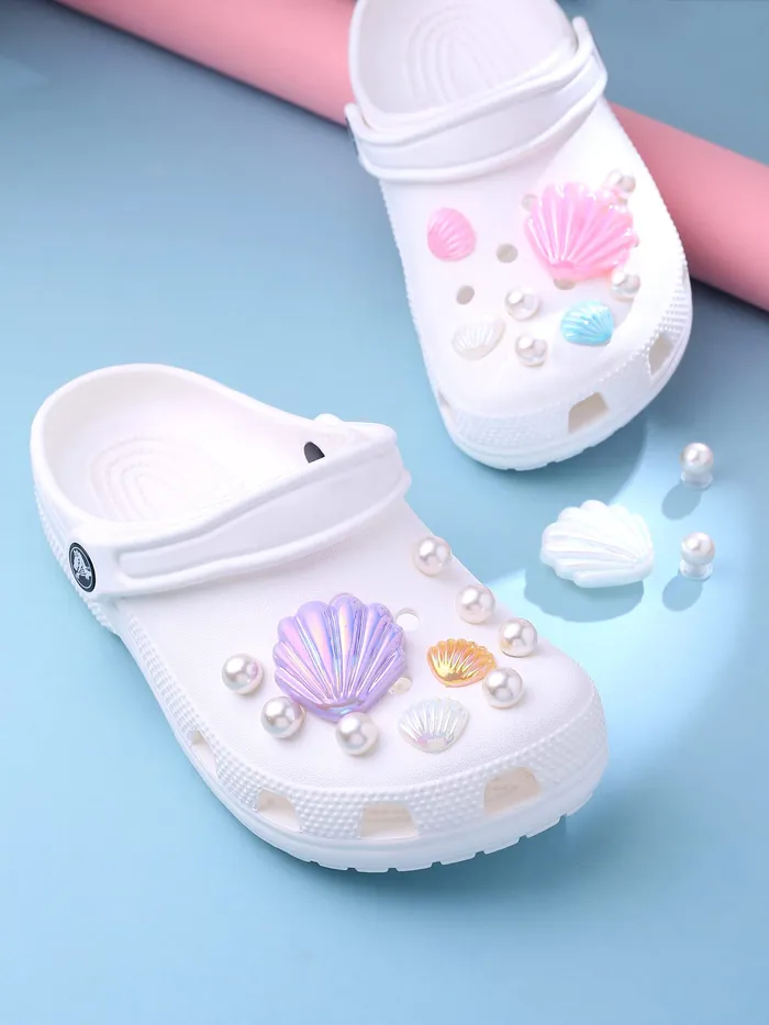 Yellow Chimes Shoe Charms for Girls and Boys Shoe Accessories Pearl Design Shoe Decoration Charms Shoe Charms for Clogs Unisex Pack of 21 pieces Shoe Jibbitz Charms Yellow Chimes Necklaces