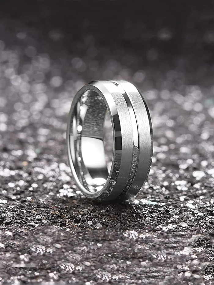 Yellow Chimes Silver Rings For Men Pack of 1 Stainless Steel Men Ring Silver Toned Grey Finger Ring for Boys Ideal Gift For Men and Boys Yellow Chimes Necklaces
