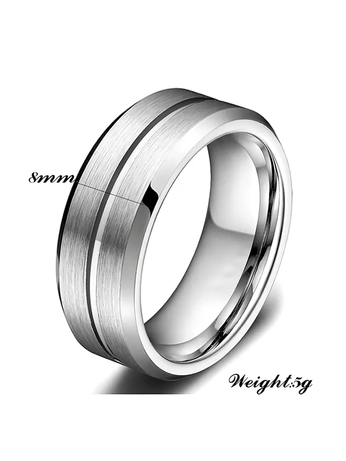 Yellow Chimes Silver Rings For Men Pack of 1 Stainless Steel Men Ring Silver Toned Grey Finger Ring for Boys Ideal Gift For Men and Boys Yellow Chimes Necklaces