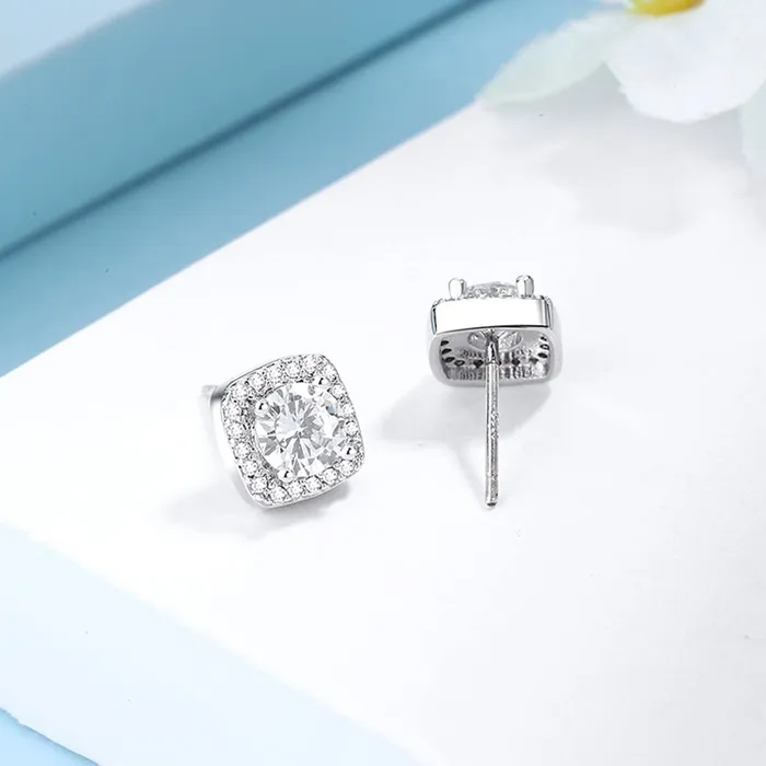 Yellow Chimes Stud Earrings for Women Crystal White Stud Elegant Silver Plated Crystal Stud Earrings for Women and Girls Yellow Chimes Bracelets