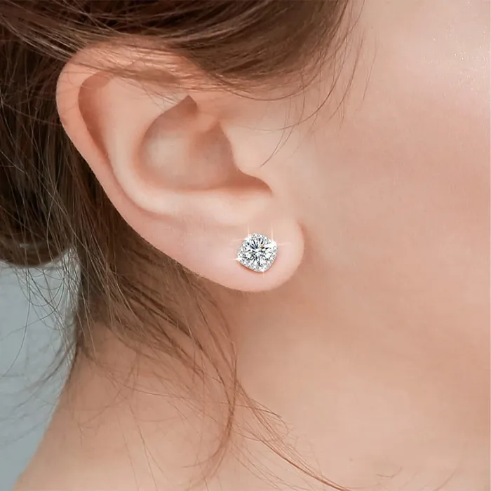Yellow Chimes Stud Earrings for Women Crystal White Stud Elegant Silver Plated Crystal Stud Earrings for Women and Girls Yellow Chimes Bracelets