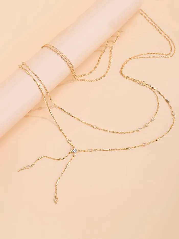 Yellow Chimes Waist Chain For Women Gold Toned Double Layer Waist Chain For Women and Girls Yellow Chimes Earrings