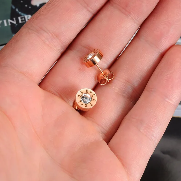 Yellow Chimes Western Style Stainless Steel Never Fading Love Designer Earrings for Women Girls Rose Gold Yellow Chimes Earrings